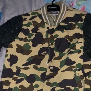 BAPE Bomber, Yellow Camo, Women’s Small.